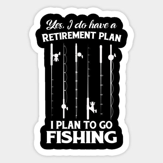 Fishing plan Sticker by Éléonore Royer